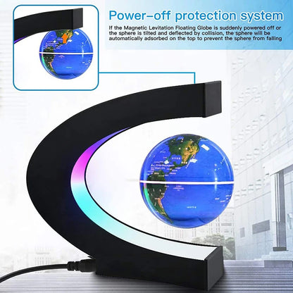 Magnetic Levitating Globe LED Antigravity Lamp with World Map