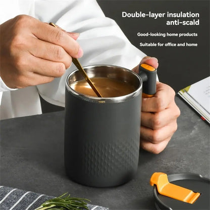 "Double Layer 304 Stainless Steel Mug – Leak-Proof Tea & Coffee Cup"