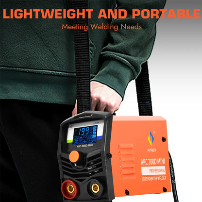 HITBOX ARC200D: 2-in-1 Portable Welding Machine (ARC/MMA & LIFT TIG) – Compact, Powerful, and Reliable