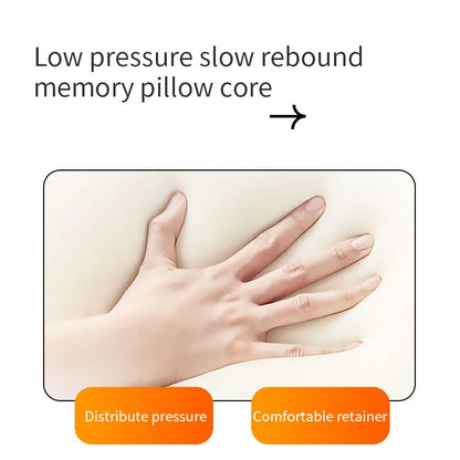 "Memory Foam Anti-Snoring Pillow – Temperature Sensing Water Cube, Knitted Fabric Cover"