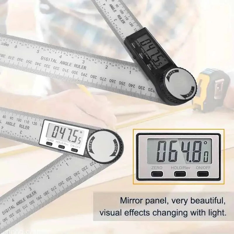 Digital Angle Finder and Measuring Scale 2-in-1 Tool for Woodworking and Precision Tasks