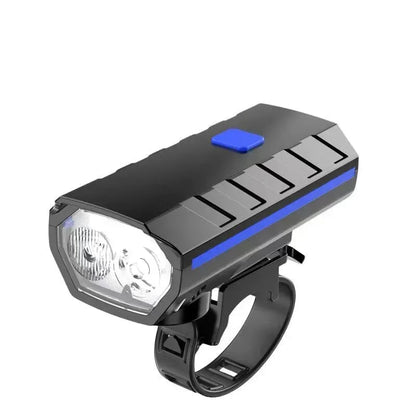 BUCKLOS Solar Bike Headlamp 250LM with Horn & USB Charging