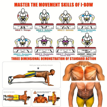 Portable Multifunctional Push-up Board Set – Foldable Fitness Equipment for Full-Body Training