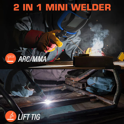 HITBOX ARC200D: 2-in-1 Portable Welding Machine (ARC/MMA & LIFT TIG) – Compact, Powerful, and Reliable