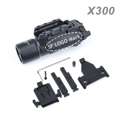 WADSN Tactical LED Weapon Light – Aluminum Rail-Mounted Flashlight for 20mm Picatinny (Surefire X300/X300U Compatible)