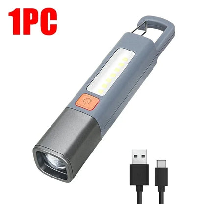 New Xiaomi Portable USB Rechargeable LED Flashlight – Zoomable Torch for Outdoor Adventures