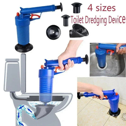 Pump Action Power Pressure Cleaner – Toilet, Sink, and Drain Plunger Dredge Tool