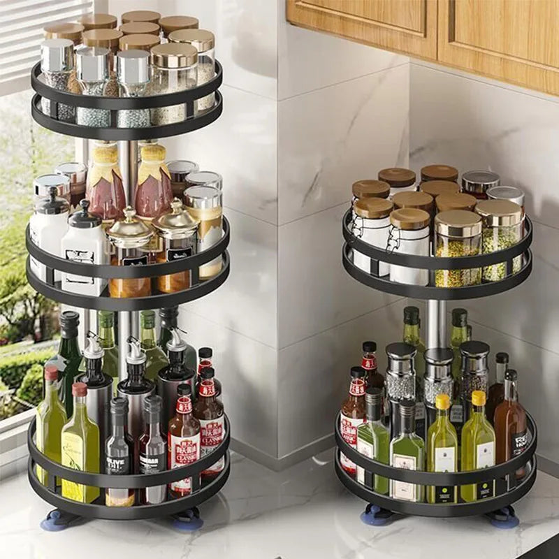 Rotating Non-Slip Spice Rack Organizer