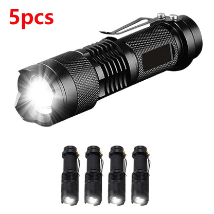 VASTFIRE Mini Q5 LED Flashlight – Adjustable Focus, Waterproof, Ultra-Bright Tactical Torch
