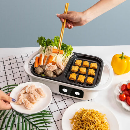 Non-Stick Shabu Pot and Griddle Multi-Cooker