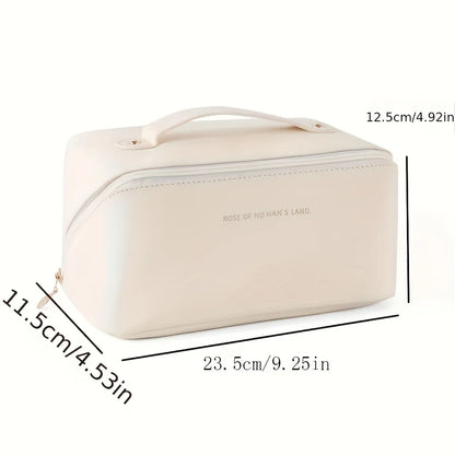 Luxury Makeup Organizer & Toiletry Kit Bag – Travel Cosmetic Storage Pouch with Zipper