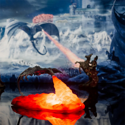 Fire Dragon Lamps, 3D Printed Light, Home USB Rechargeable Desktop Lamp for Bedroom E-sport child Gifts Halloween Christmas Deco