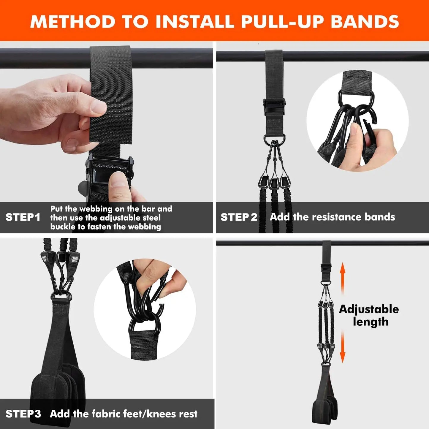 Pull-up Assistance Band: Elastic Trainer for Home Fitness & Strength Building