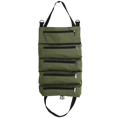 Professional Multi-Purpose Tool Bag with Roll-Up Design – Durable Multi-Pocket Organizer for Hardware and Small Tools