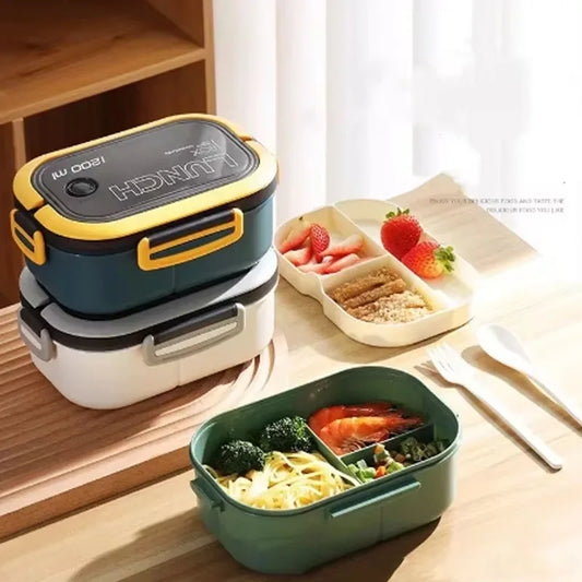 LunchPro: Double Layer Microwaveable Student & Office Lunch Box