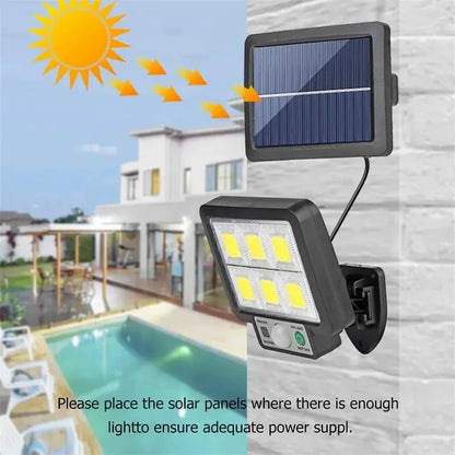 LED Solar Split Wall Lamp 3 Mode Waterproof Motion Sensor Lamps