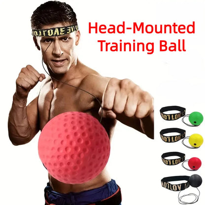 MMA Boxing Speed Ball Head-Mounted – PU Punch Training for Muay Thai, Sanda, and Hand-Eye Reaction