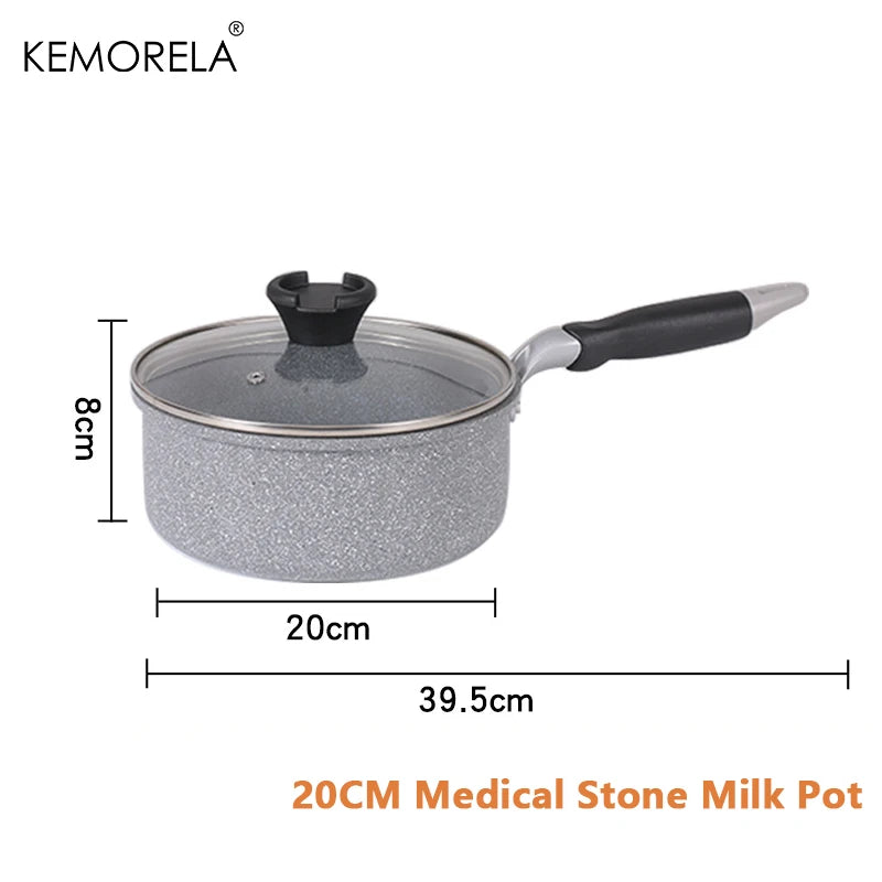 Durable Stone Frying Pan28/26/24/20cm Wok Non-stick Pan Skillet