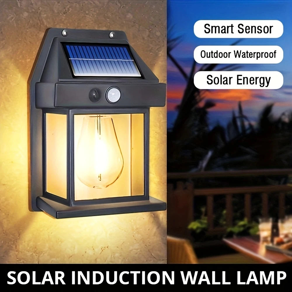 Outdoor Solar Tungsten Wall Light with Motion Sensor IP65