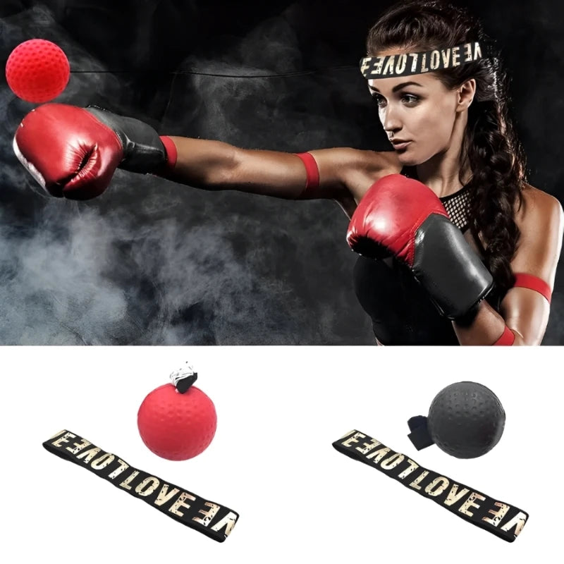 MMA Boxing Speed Ball Head-Mounted – PU Punch Training for Muay Thai, Sanda, and Hand-Eye Reaction