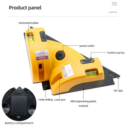 Infrared Laser Level for Accurate Vertical and Horizontal Line Alignment