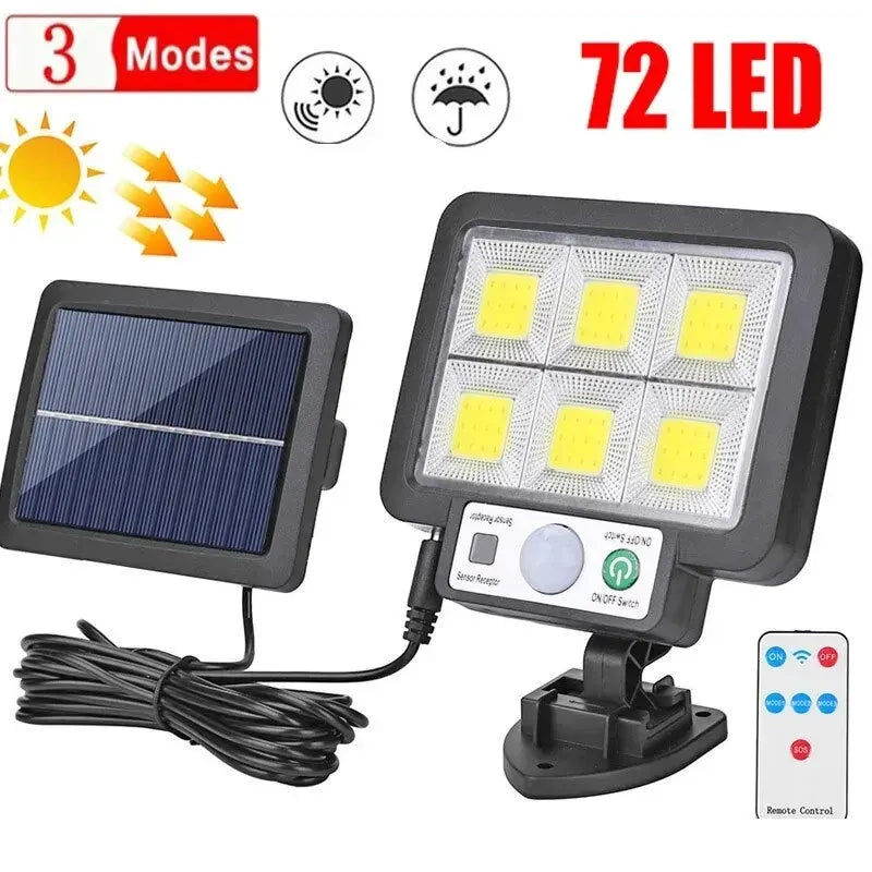 LED Solar Split Wall Lamp 3 Mode Waterproof Motion Sensor Lamps