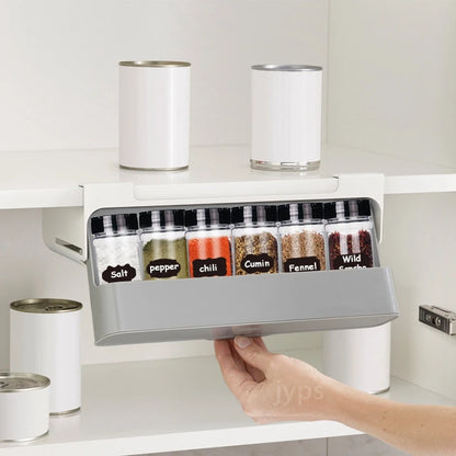 Self-Adhesive Wall-Mounted Spice Rack Organizer