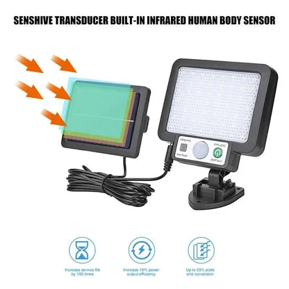 LED Solar Split Wall Lamp 3 Mode Waterproof Motion Sensor Lamps