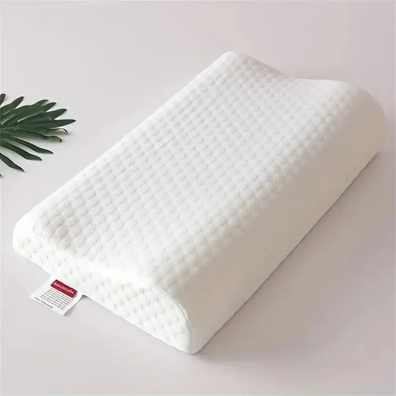 "Memory Foam Anti-Snoring Pillow – Temperature Sensing Water Cube, Knitted Fabric Cover"