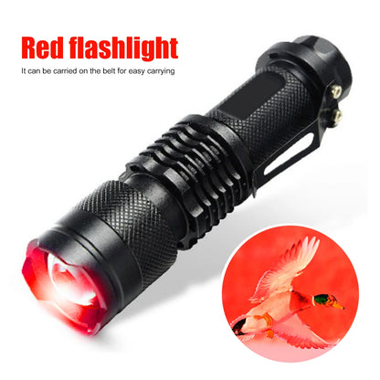 Red Beam 670 Tactical LED Flashlight – EDC Torch for Hunting & Eye Health